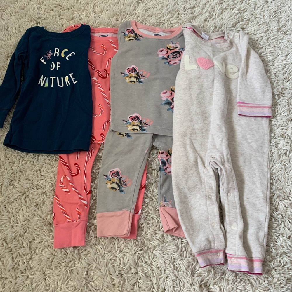 Baby girls pajamas size ranging from 12-24 months